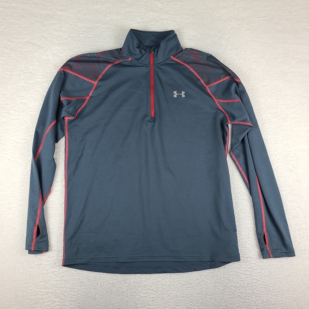 Under Armour Sweater Mens Large Dark Gray Fitted‎ Codlgear Sweatshirt Run *